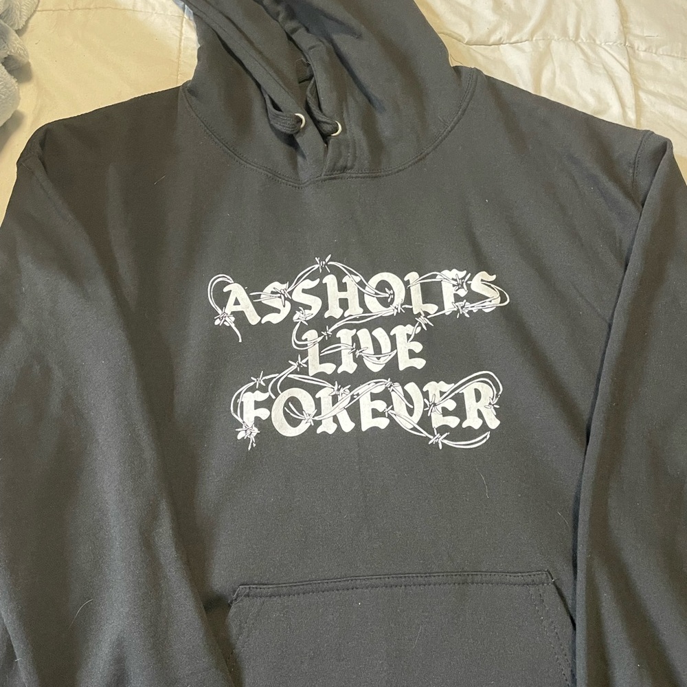 Assholes Live Forever Kirill Was Here Linda Finegold Thorn Barbed Wire Hoodie